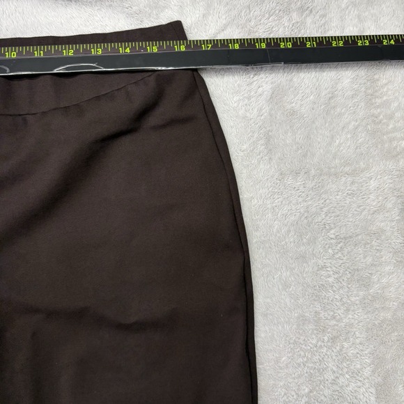 Susan Graver Womens Pants Medium Brown Liquid Knit Straight Leg Stretch Mature - Picture 3 of 10